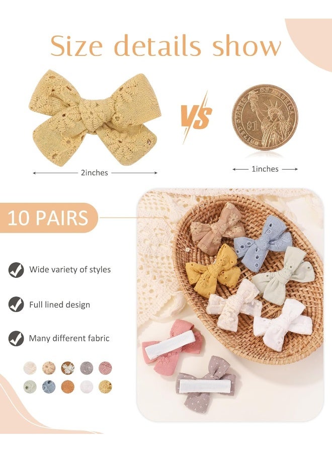 jollybows 20pcs Mini Fully Lined Hair Clips and Bows for Girls, Infants, Toddlers, Kids, and Teens - 2" Tiny Barrettes for Fine Hair - Image 2