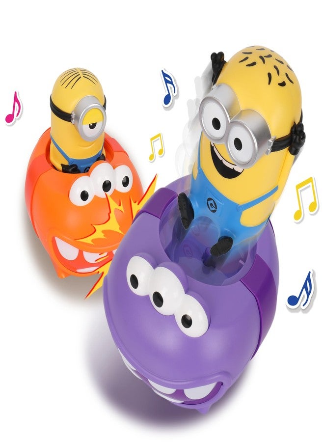 YOLOPARK Minions 2 Pack Remote Control Car,Despicable Me RC Bumper Cars with Light & Sound Effect,360° Rotating Minion Figure Bump and Eject Toys,Christmas Birthday Gifts for Ages 3+ Year Old - Image 1