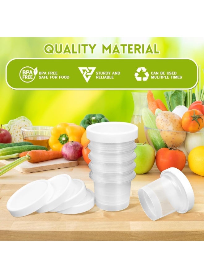 10 Pack Reusable Small Plastic Containers With Screw Lids, Small Food Storage Freezer Containers, Deli Containers, Stackable Food Storage Jars, Sauce Condiment Jars, Lunch Box Accessories, 100ml - Image 4