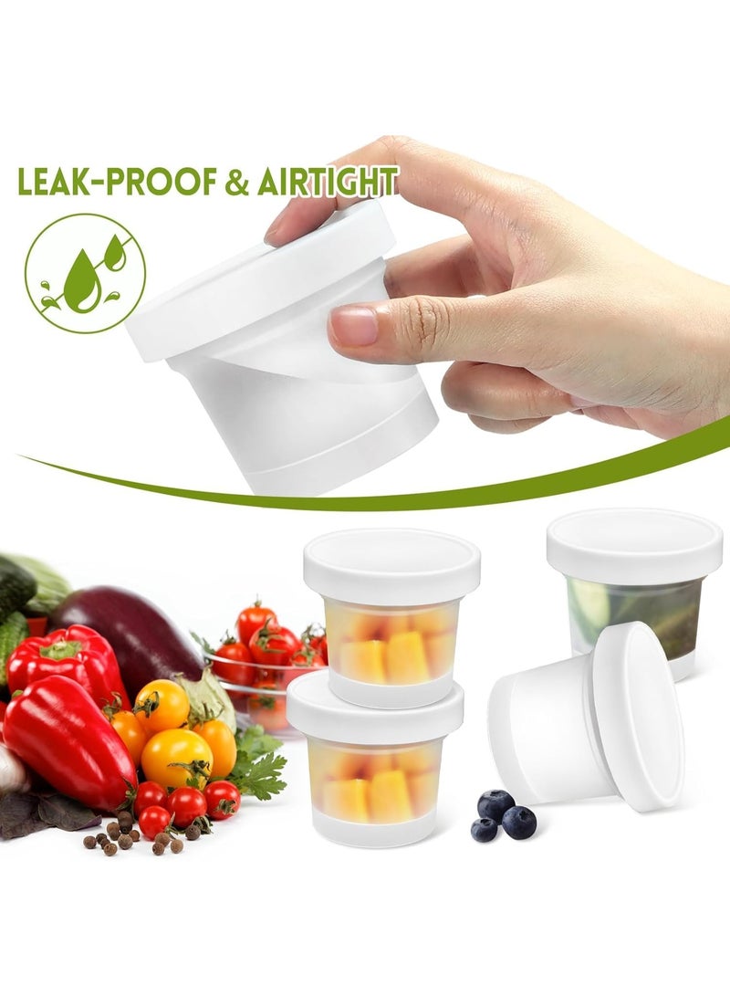 10 Pack Reusable Small Plastic Containers With Screw Lids, Small Food Storage Freezer Containers, Deli Containers, Stackable Food Storage Jars, Sauce Condiment Jars, Lunch Box Accessories, 100ml - Image 5