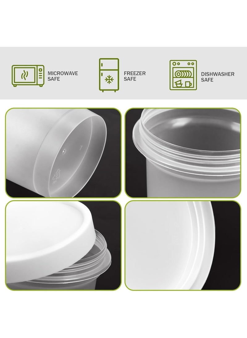 10 Pack Reusable Small Plastic Containers With Screw Lids, Small Food Storage Freezer Containers, Deli Containers, Stackable Food Storage Jars, Sauce Condiment Jars, Lunch Box Accessories, 100ml - Image 3