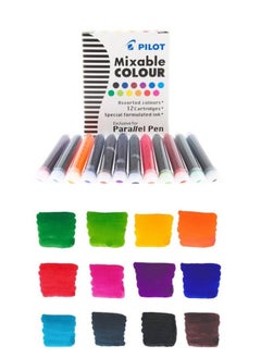 PILOT 12-Piece Ink Cartridges For Parallel Calligraphy Pen Assorted Ink Colours  - Image 3