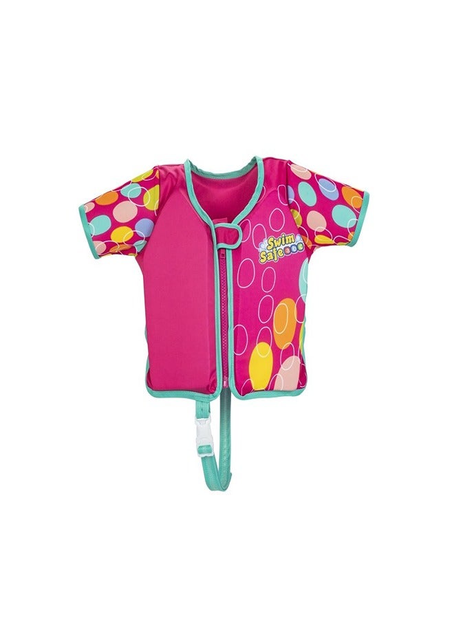 Bestway - Swim Safe ABC Life Jacket With Textile Cover And Sleeves Pink - 32147 - Image 1