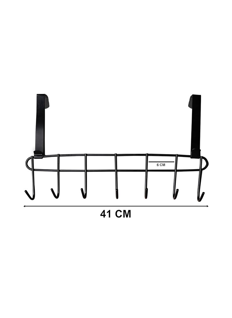 Konquer TimeS Konquer TimeS Heavy Duty Over The Door Hook Hanger OrganizerWall Hook Rack No Drilling Required with 7 hooks Pack of 1  - Image 3
