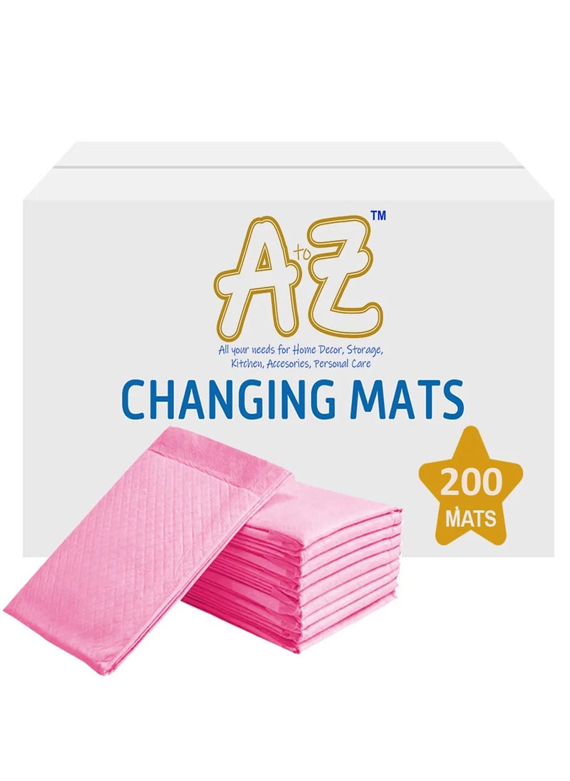 A TO Z A To Z - Disposable Changing mats (45x60cm) Large, Pack of 200 - Pink  - Image 1