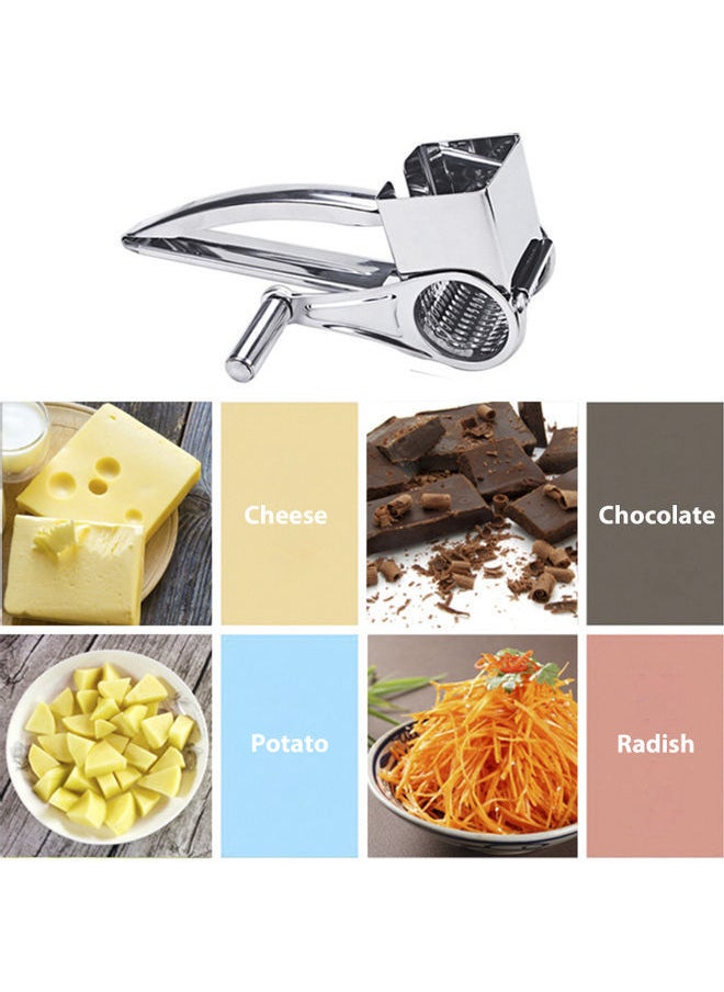 NIBEMINENT Manual Rotary Cheese Grater Silver 20*5*8cm  - Image 5