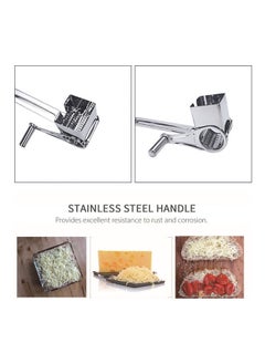 NIBEMINENT Manual Rotary Cheese Grater Silver 20*5*8cm  - Image 4