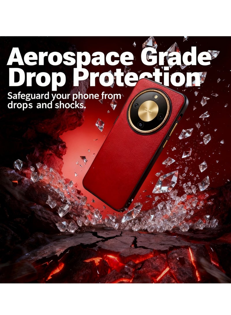 إكس ليفيل جراب Honor X9d، أحمر كلاسيكي، تصميم عملي فاخر، حماية فائقة ضد الخدش مقاوم للخدش والصدمات (أحمر) - Image 2
