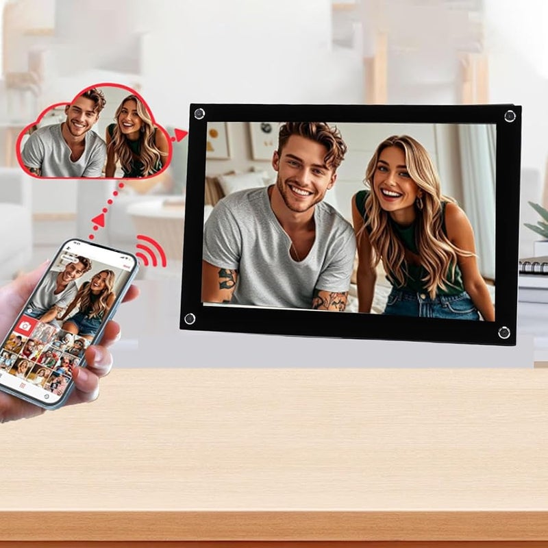 10.1 Inch WiFi Digital Photo Frame 32GB Cloud App Support Auto Rotate Black - Image 3