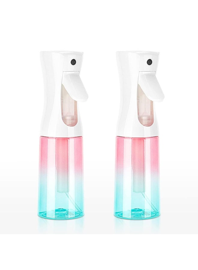 Zuhose Spray Bottle for Hair 68OZ 200ML Continuous Ultra Fine Mist Sprayer for Hair Salons Barber Plants Skin Care Cleaning 2 Pack GRADIENT PINK BLUE - Image 2