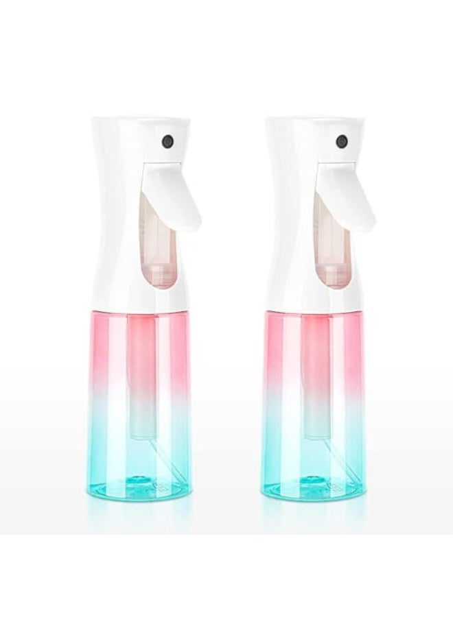 Zuhose Spray Bottle for Hair 68OZ 200ML Continuous Ultra Fine Mist Sprayer for Hair Salons Barber Plants Skin Care Cleaning 2 Pack GRADIENT PINK BLUE - Image 1