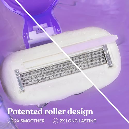 Bombae Rollplay MINI Portable Body Razor for Women | Aloe vera, Vit E & Jojoba oil infused | 1 Razor + 1 compact case | Hair Removal Razor For Women | 2x smoother and long lasting | Curve-friendly, smooth & hassle-free - Image 4