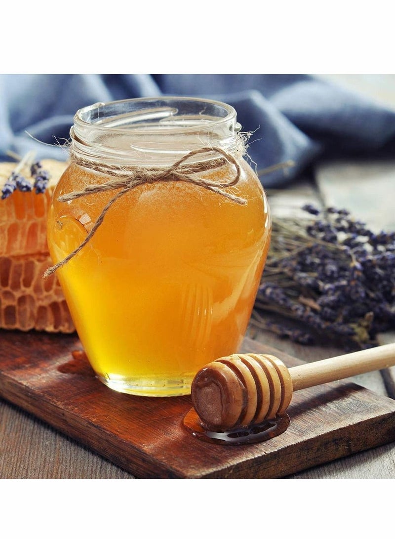 Excefore 6 عبوة عصي غمس العسل الخشبية الصغيرة، عصي غمس العسل الخشبية الصغيرة، مغلفة بشكل فردي، خادم لصندوق العسل لصب العسل، هدايا حفلات الزفاف - Image 5