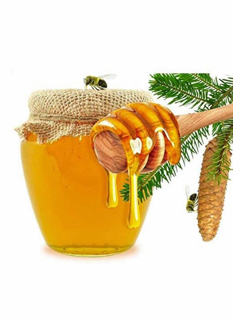 Excefore 6 عبوة عصي غمس العسل الخشبية الصغيرة، عصي غمس العسل الخشبية الصغيرة، مغلفة بشكل فردي، خادم لصندوق العسل لصب العسل، هدايا حفلات الزفاف - Image 4