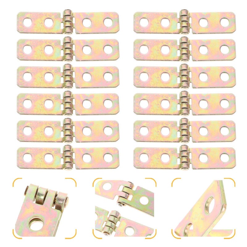 60x13mm Folding Cabinet Hinges Decorative Miniature Hardware for Wooden Doors Boxes 12pcs - Image 5