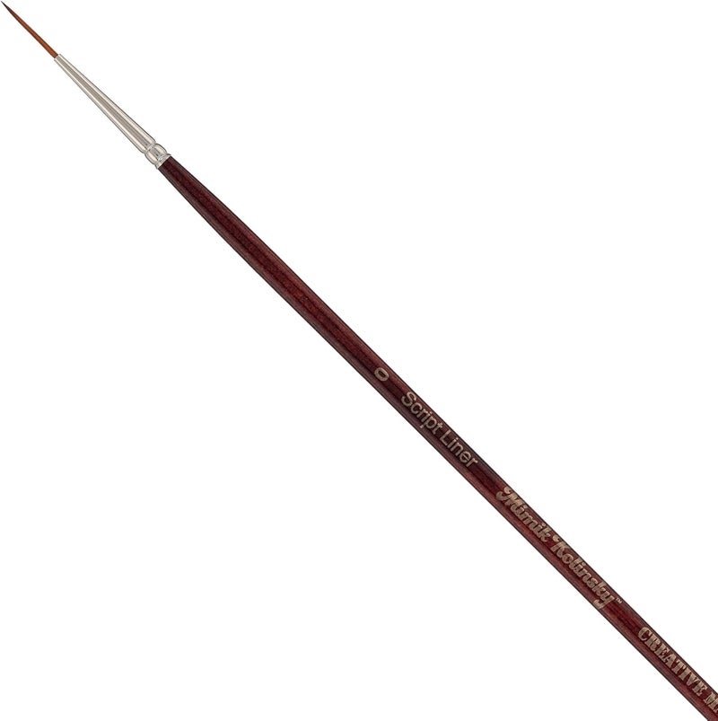 Creative Mark Mimik Kolinsky Watercolor Brush - # 0 Script Liner - Long Handle Synthetic Paint Brush - Handmade in Germany - Synthetic Sable Paint Brushes for Professional Artists - Animal-Friendly - Image 1