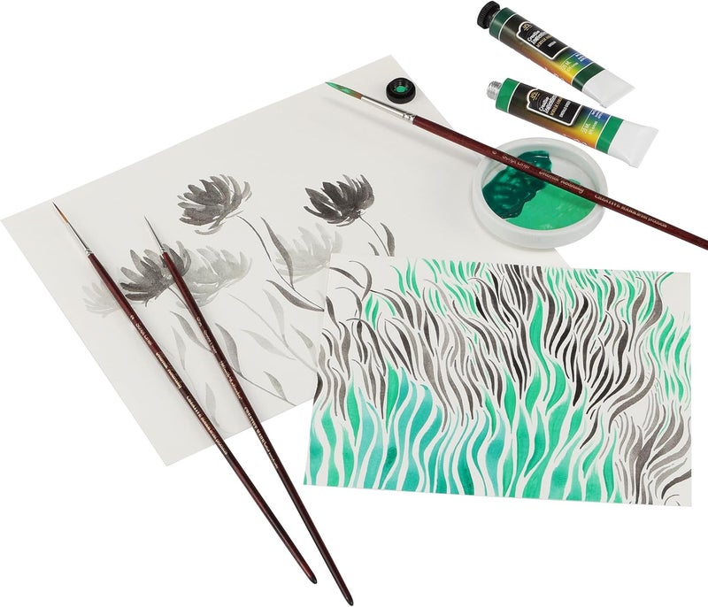 Creative Mark Mimik Kolinsky Watercolor Brush - # 0 Script Liner - Long Handle Synthetic Paint Brush - Handmade in Germany - Synthetic Sable Paint Brushes for Professional Artists - Animal-Friendly - Image 4