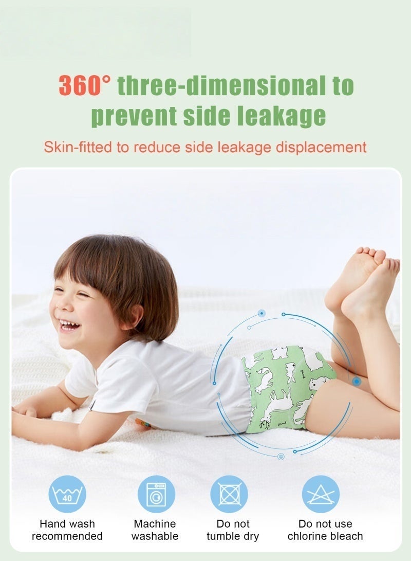 Baby Potty Training Underwear for Boys and Girls 5 Pack Absorbent Training Pants for Toddlers with Printed Reusable Cotton Toilet Training Pants for 12-18kg Kids (2-4 Years) - Image 4