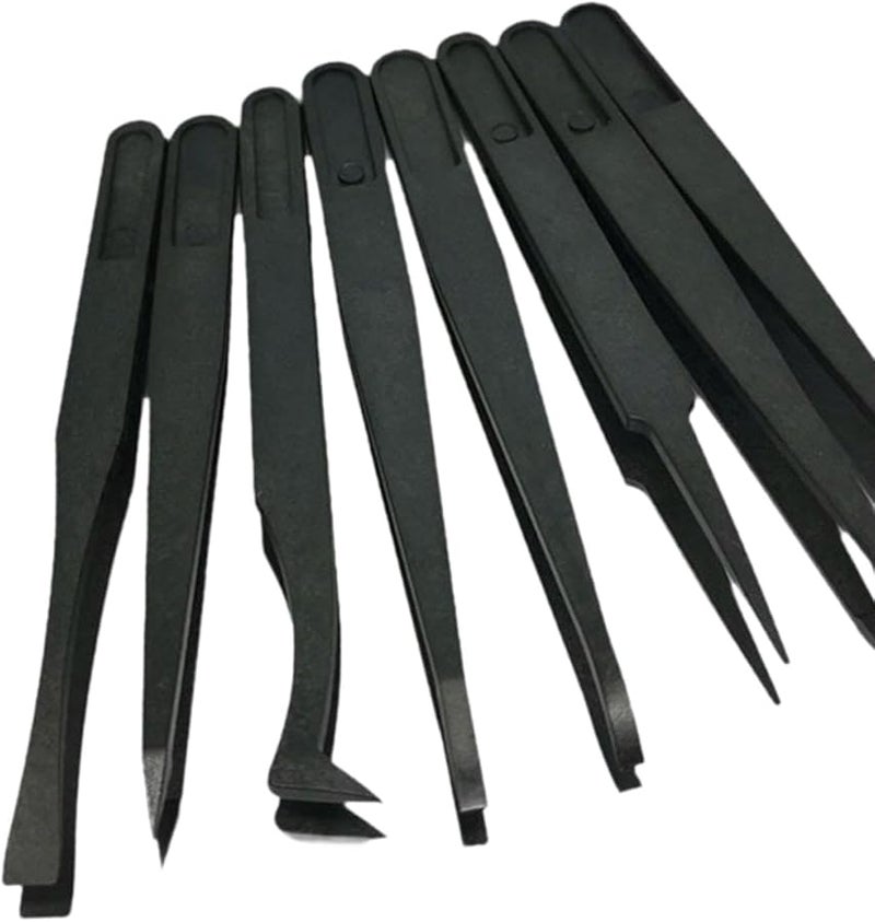 8 Pcs Anti Static Precision Tweezers Set for Electronics Repair Jewelry Making Soldering - Image 4