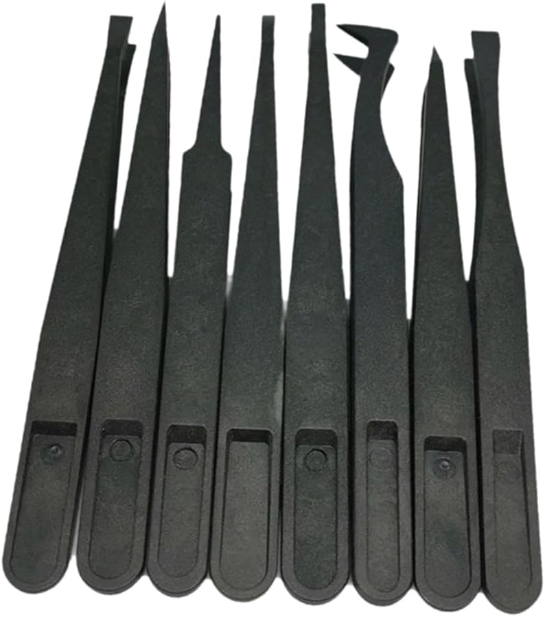 8 Pcs Anti Static Precision Tweezers Set for Electronics Repair Jewelry Making Soldering - Image 2
