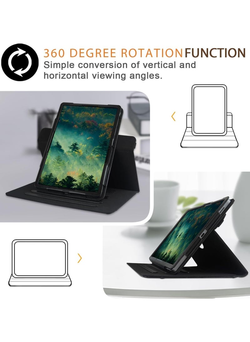 General - Case Compatible with Samsung Galaxy Tab S9 FE Plus/S9 Plus/S8 Plus/S7 FE/S7 Plus 12.4 Inch, 360° Rotating Stand PU Leather Protective Cover for Galaxy Tab S9 FE+/S9 +/S8+/S7+ - Image 1
