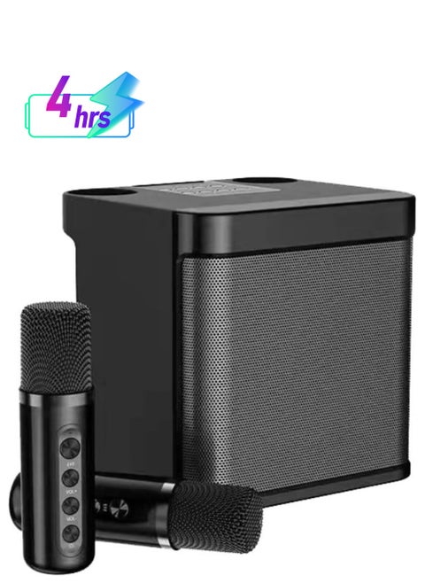 Portable Bluetooth Speaker, Karaoke Machine for Adults/Kids with 2 Wireless Microphones, Portable Bluetooth Karaoke Speaker PA System