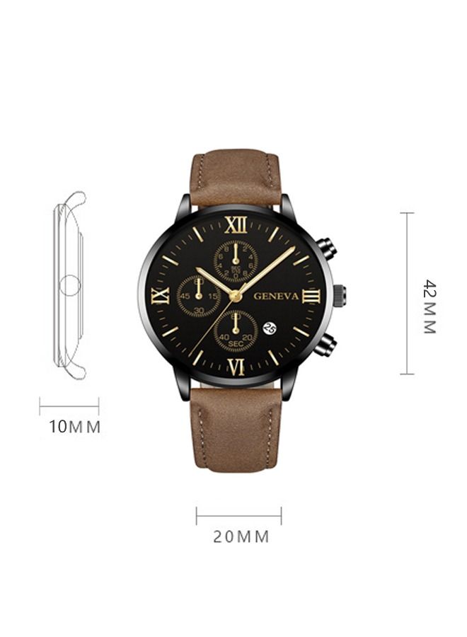Geneva ساعة كواتز أنالوج للرجال بتصميم عصري - Image 3