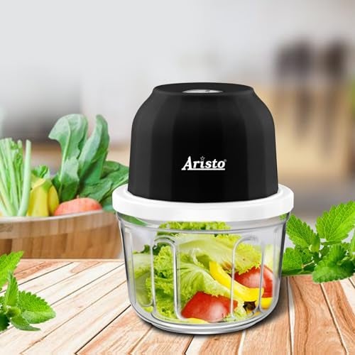 Aristo Rechargeable Wireless Electric Cordless Chopper, Stainless Steel Blades, One Touch Operation, 10 Seconds Chopping, Mincing Vegetable, Meat - 350 ML, 30 Watts, Black - Image 3