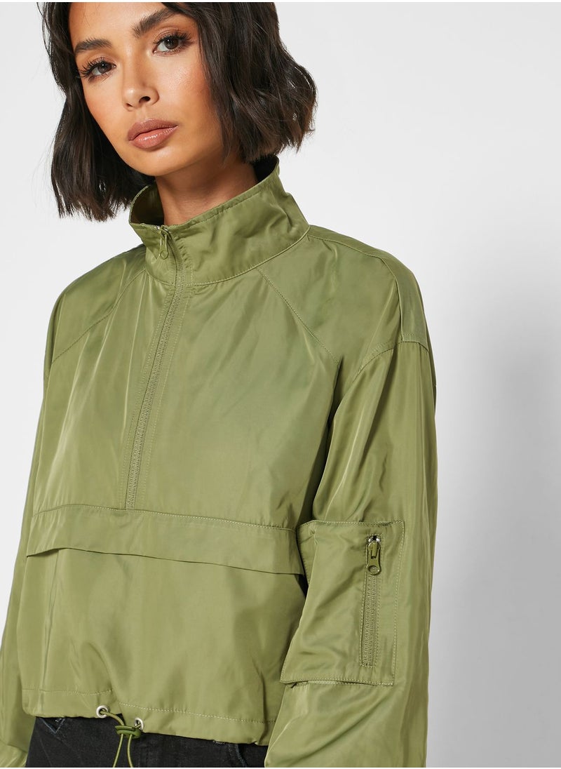 Ginger - Drawcord Hem Windbreaker Jacket - Image 1