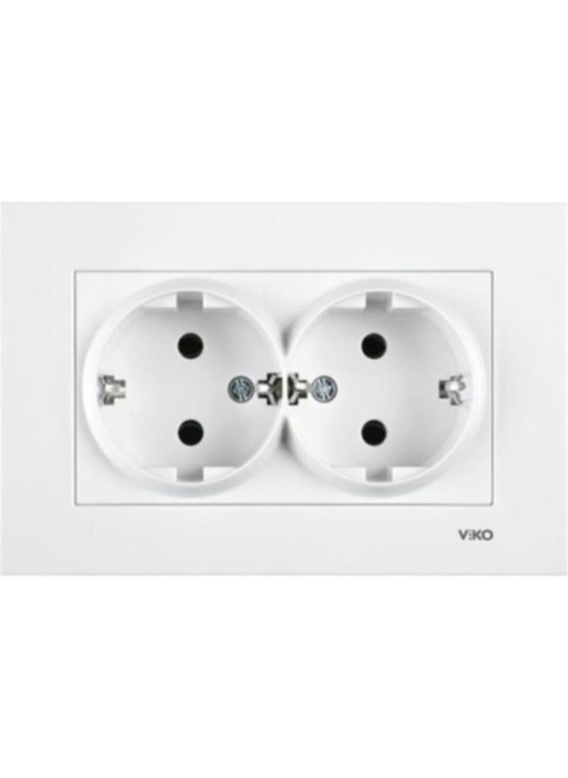 Viko Karre Grounded Double Socket 