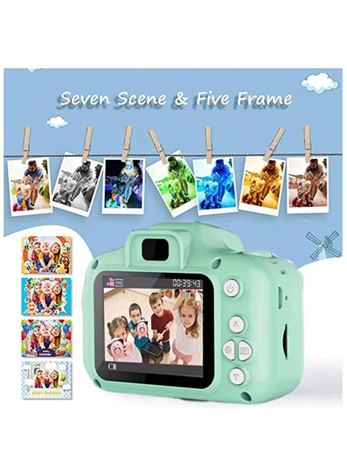Toy Digital Camera for Kids (Green), Gifts for Child Boys Girls, Mini Rechargeable, Shockproof Silicon Digital Camera for Kids  - Image 4