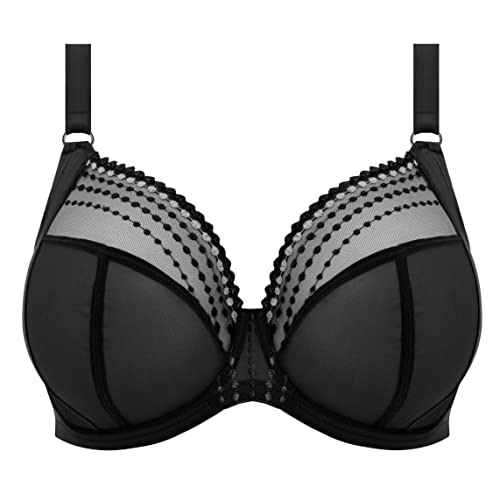 Elomi womens Matilda Unlined Plunge Underwire With J-hook Bra, Black, 34H US - Image 4