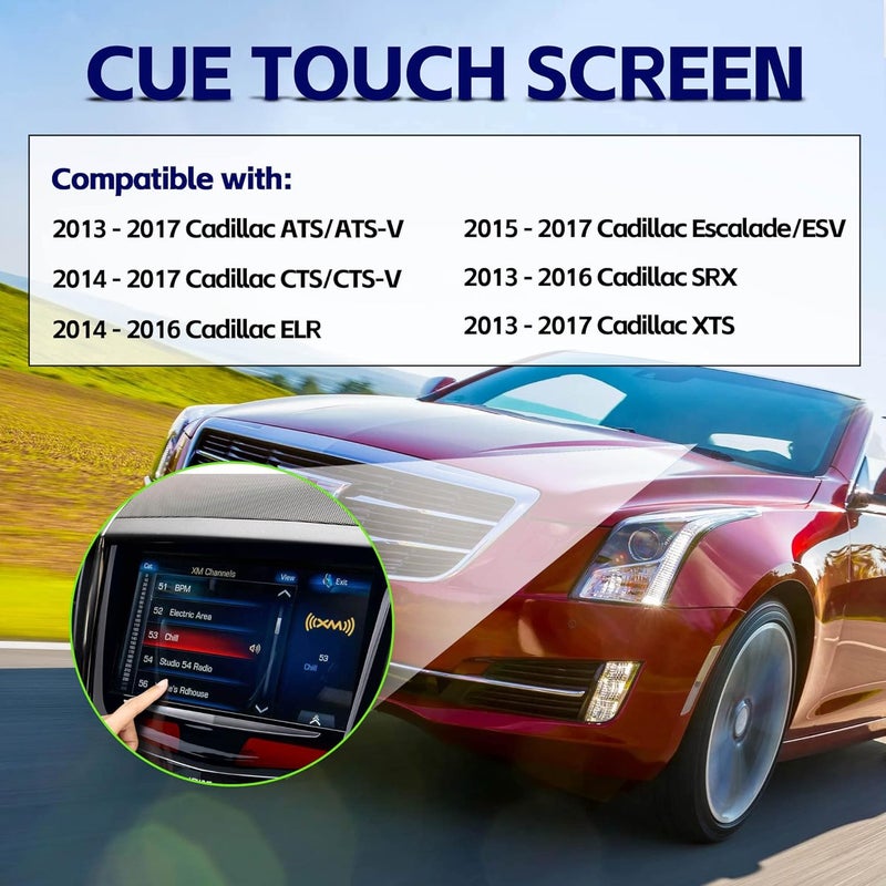 شاشة عرض CUE جديدة تعمل باللمس لاستبدال شاشة كاديلاك من 2013 إلى 2017 ATS CTS ELR ESCALADE SRX XTS، خالية من الجل، استبدال الشاشات + أدوات مجانية - Image 2