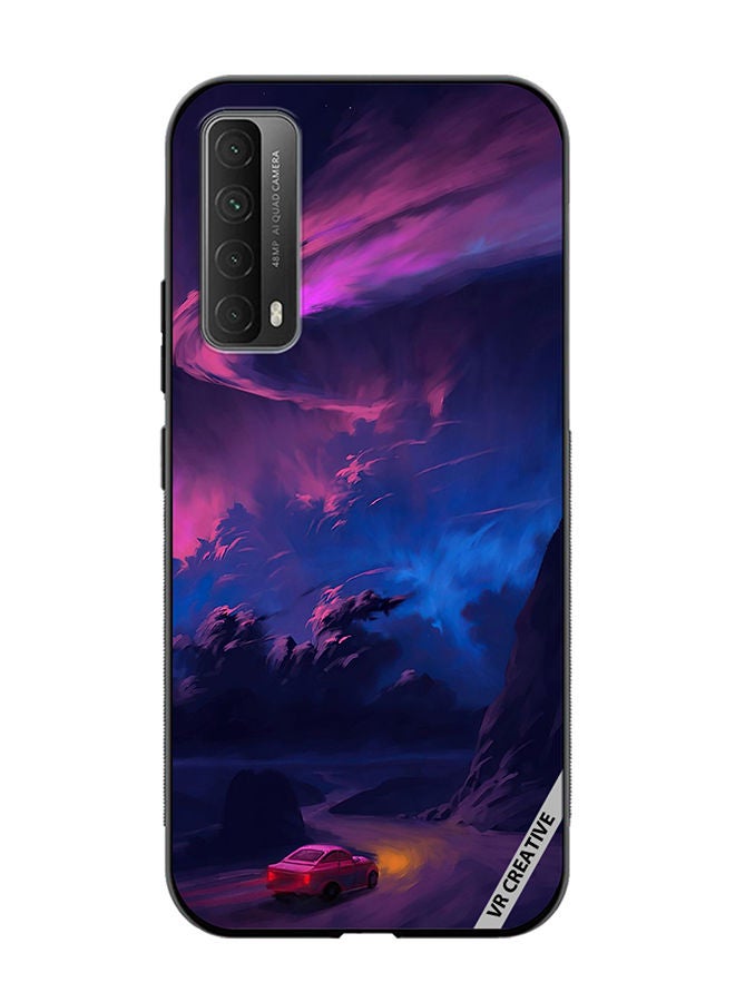 VR CREATIVE Protective Case Cover For Huawei Y7a Car On Empty Road Design Multicolour - Image 1