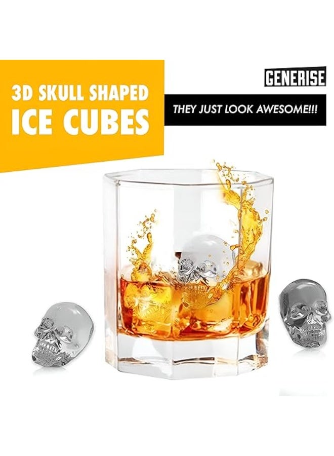 قالب ثلج سيليكون على شكل جمجمة – تصميم مبتكر لصناعة مكعبات ثلج فريدة - Image 2