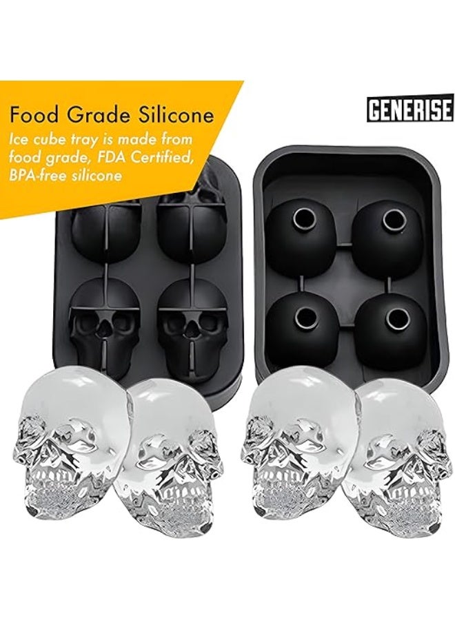 قالب ثلج سيليكون على شكل جمجمة – تصميم مبتكر لصناعة مكعبات ثلج فريدة - Image 3