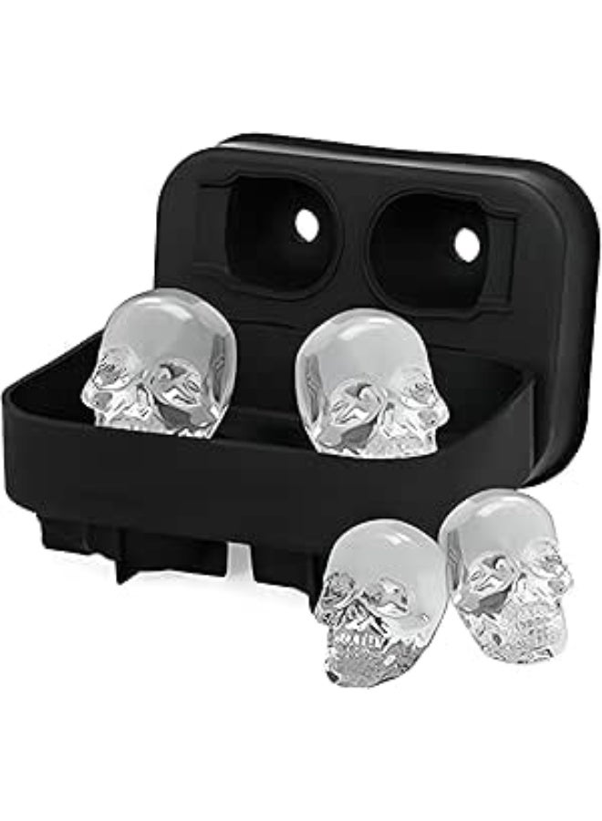 قالب ثلج سيليكون على شكل جمجمة – تصميم مبتكر لصناعة مكعبات ثلج فريدة - Image 1