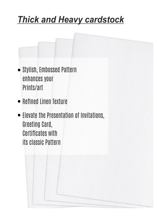 TOWNBUS - A5 |300 GSM 20 Nos of White Double-Sided Sandy-Beach Textured Cardstock | Printable Heavyweight Paper for Inkjet & Laser Printers, Invitations, Crafts & Business Use - Image 3