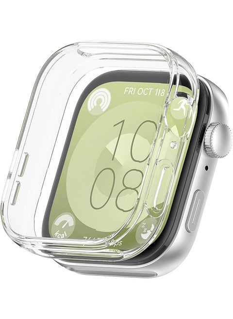 Huawei Watch Fit 3 Case, Soft TPU Plated Bumper All-Around Slim Protective Cover Accessories for Huawei Watch Fit 3 (Clear)