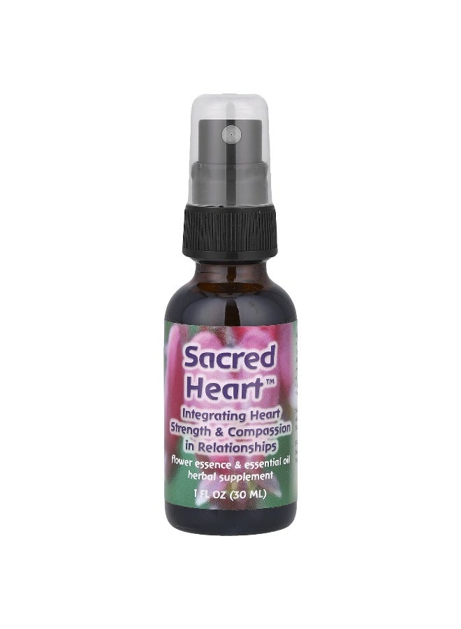 Flower Essence Services, Sacred Heart™, Flower Essence & Essential Oil, 1 fl oz (30 ml) (Packaging may vary) - Image 1