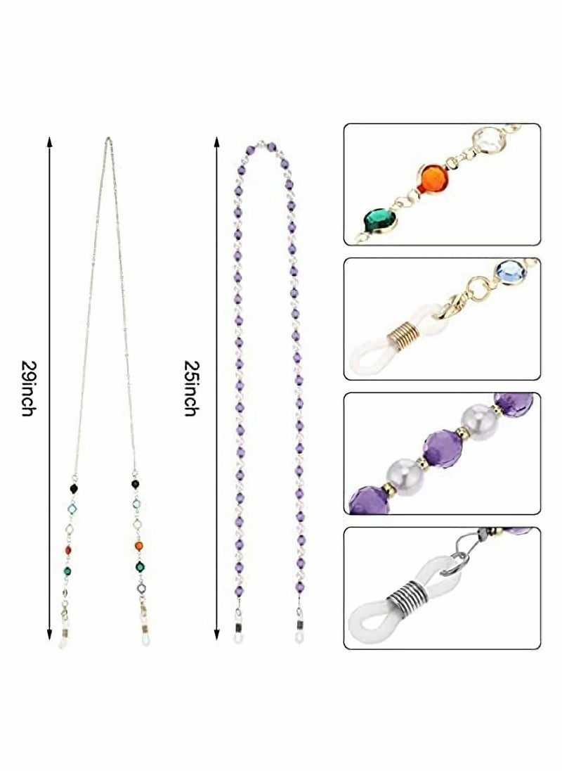 KASTWAVE Eyeglasses Chains Beaded Sunglasses Strap Holder Elegant Eyewear Retainer Chain, 8 Styles  - Image 2