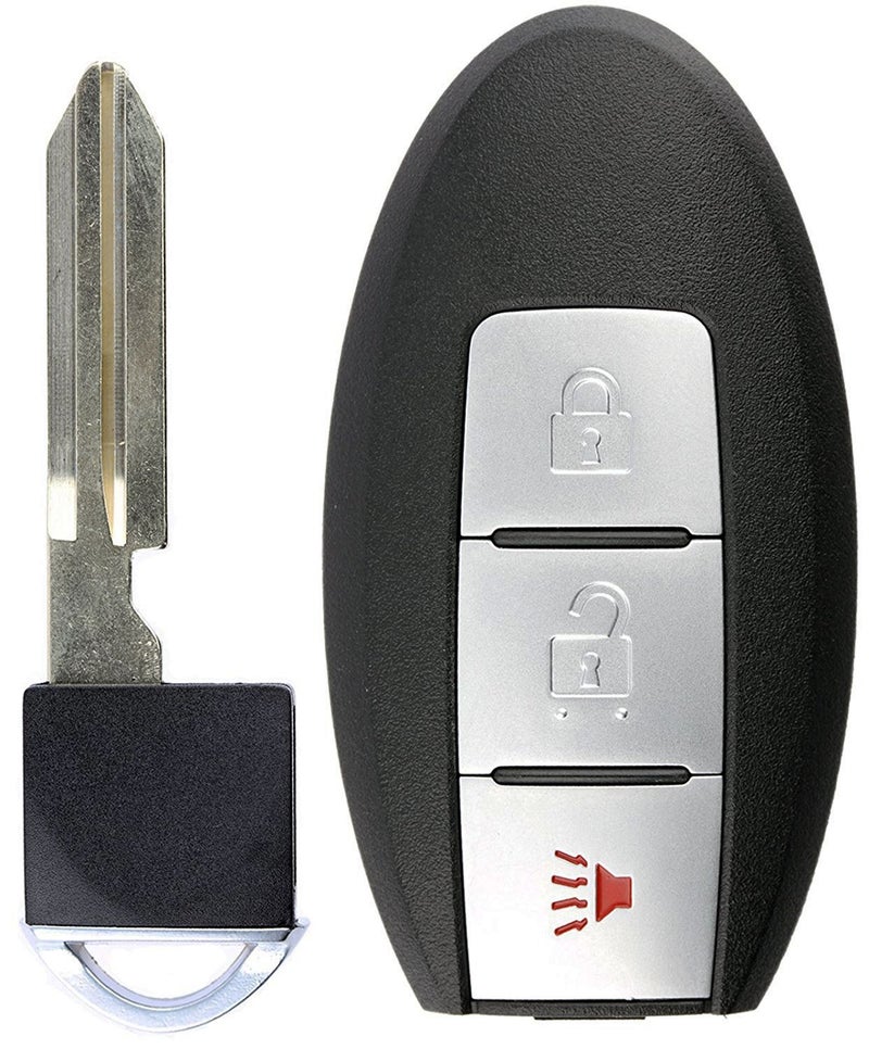 KeylessOption Key Fob Replacement 3Button Nissan Leaf Quest Juke Cube Versa Note OEM CWTWB1U808 Dealer OR Locksmith Required 2011 2012 2013 2014 2015 2016 2017 2018