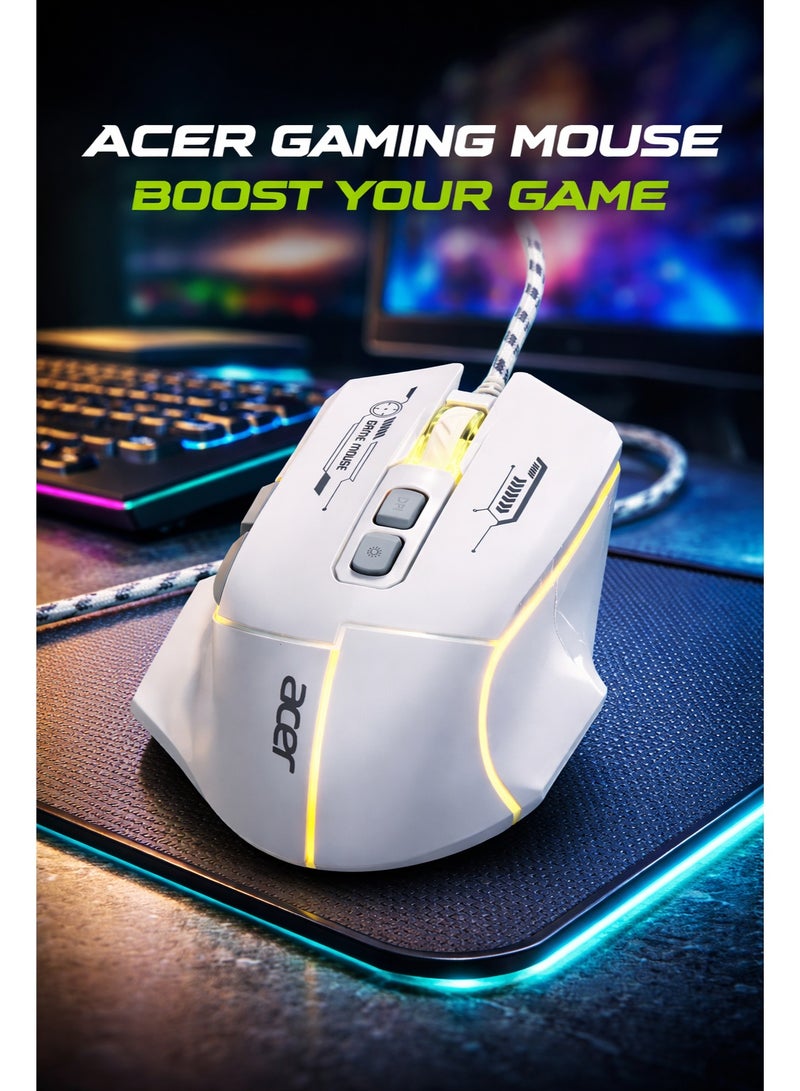 Acer OMW950 Wired Gaming Mouse with Adjustable 7200 DPI and Ergonomic Design - Image 1