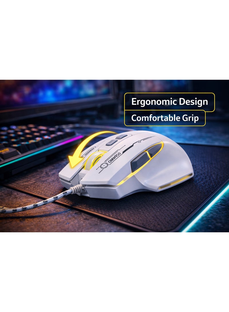 Acer OMW950 Wired Gaming Mouse with Adjustable 7200 DPI and Ergonomic Design - Image 2