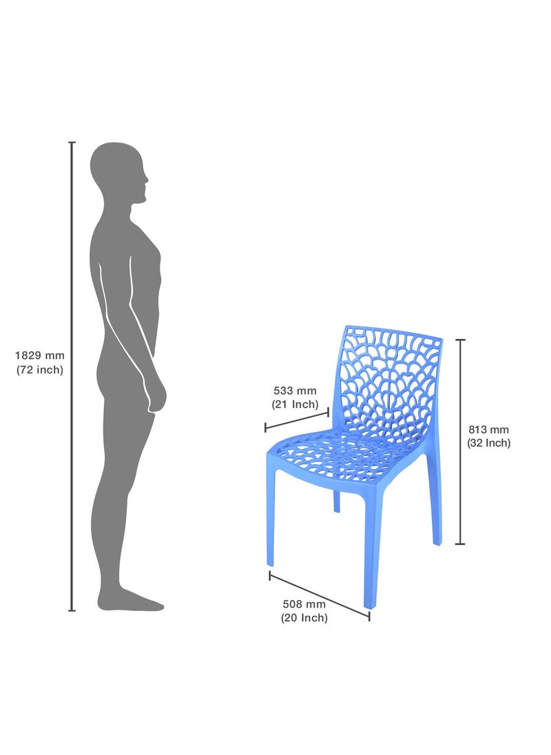 SUPREME Supreme Web Designer Heavy Duty Plastic Chair Soft Blue 4  - Image 2
