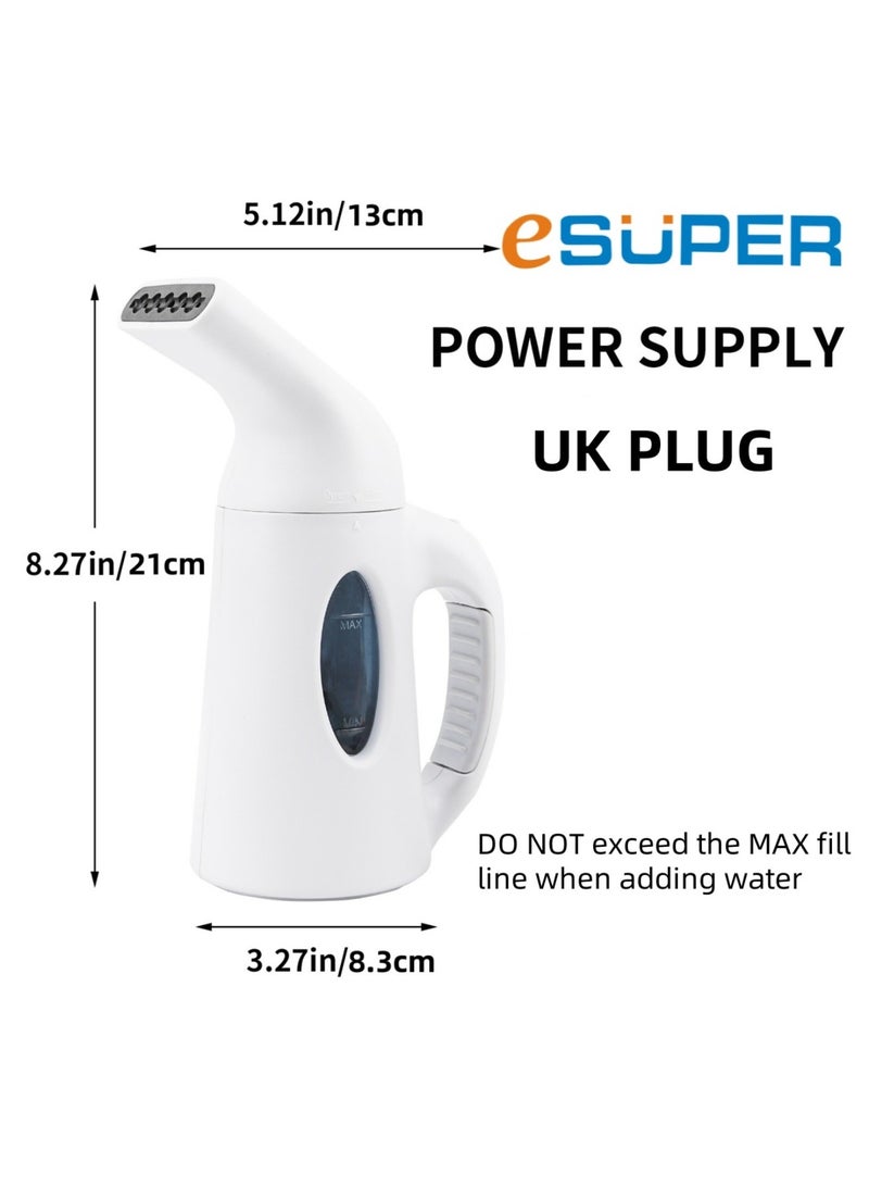 إيسوبير مكواة البخار المحمولة ESUPER للملابس تصميم يدوي خفيف الوزن - 750 واط - بخار قوي اختراقي - إزالة التجاعيد فورًا - مثالية للمنزل والمكتب والسفر - Image 2