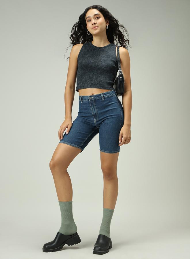 OUTZIDR Grey Acid Wash Ribbed Tank - Image 4