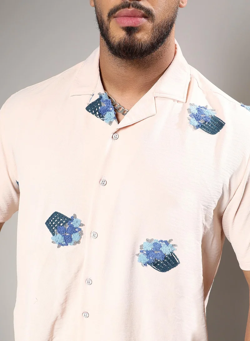 Instafab Plus  Flower Basket Shirt for Men | Best Price UAE