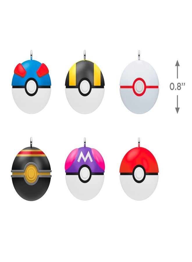 Hallmark Keepsake Mini Christmas Ornaments 2024, Pokémon Poké Balls, Set of 6, Gifts for Pokémon Fans - Image 5