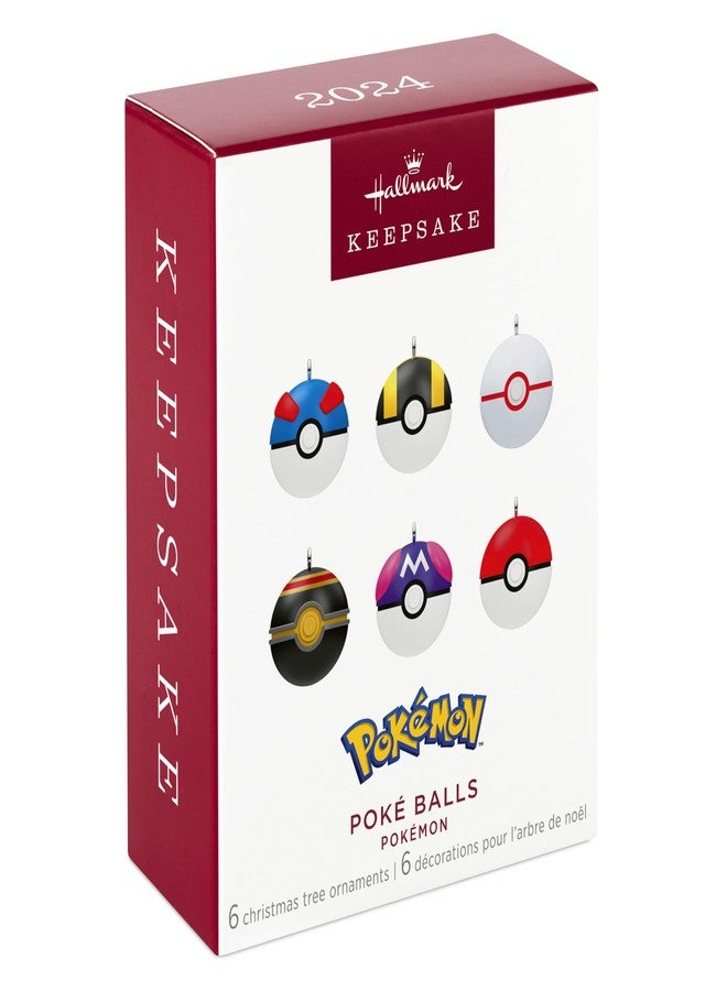Hallmark Keepsake Mini Christmas Ornaments 2024, Pokémon Poké Balls, Set of 6, Gifts for Pokémon Fans - Image 3